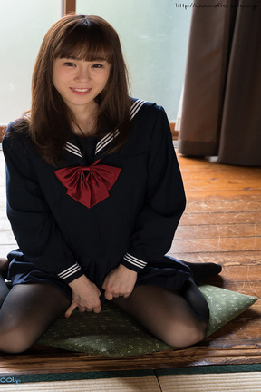 Kogal Kitagawa Yuzu strips uniform and bra and panties