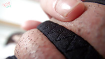 Fingering shaved labia