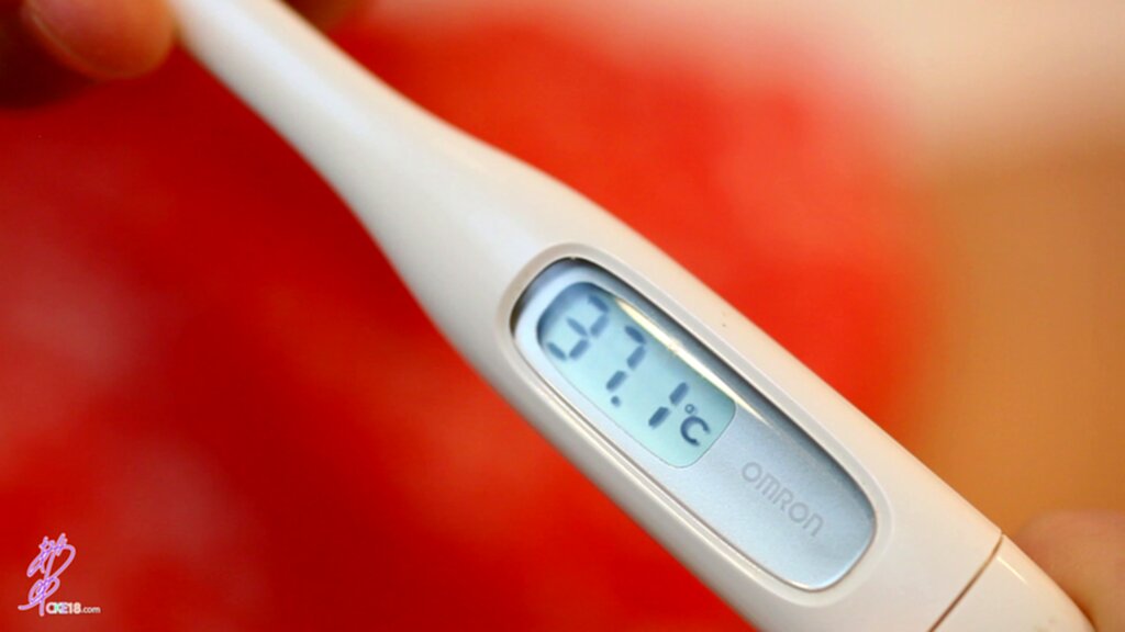 Reading temperature on thermometer