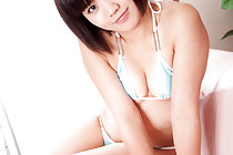Cutie Shiori strips bikini and has her small breasts fondled