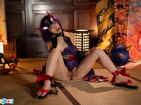 Aika Suzumiya sdeated with legs spread masturbating