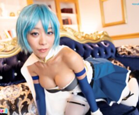 Nanako Nanahara strips panties on couch and spreads her shaved pussy