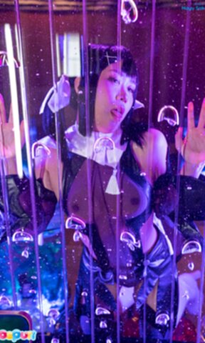 Cutie Mayu Sakurai in white boots spreading pussy and ass