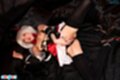 Ria kurumi lying on her side legs spread hand on her shaved pussy