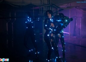 Asami Kondo and Haruka Suzuno with Saki Kawanami together on stage