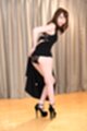 Aya kisaki in black dress showing panties wearing high heels