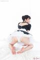 Matsuda anna on all fours skirt raised over her panties bare feet