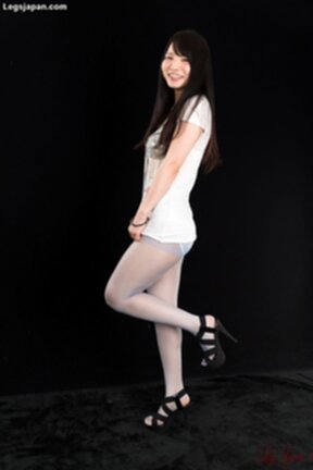 Iori Sana in white top and panties and pantyhose