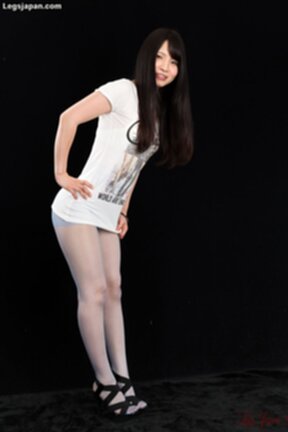Iori Sana in white top and panties and pantyhose