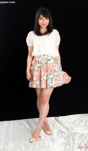 Pretty Saionji Reo strips skirt and underwear in stockings and garter belt