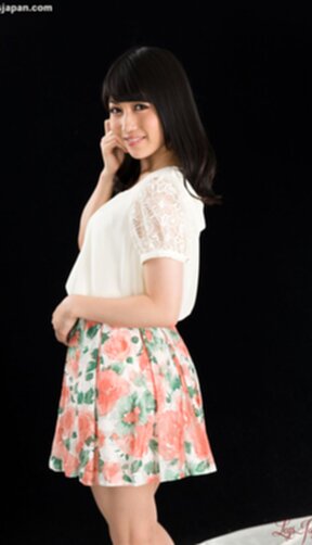 Pretty Saionji Reo strips skirt and underwear in stockings and garter belt