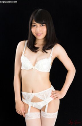 Pretty Saionji Reo strips skirt and underwear in stockings and garter belt