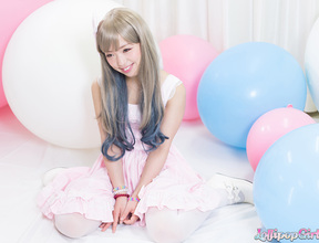 Nishino Ena masturbating in white dress and pantyhose