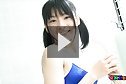 Pigtail cutie Tsubasa stripping in shower and playing with dildo