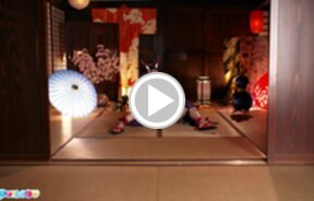 Aika Suzumiya strips kimono and spreads her legs